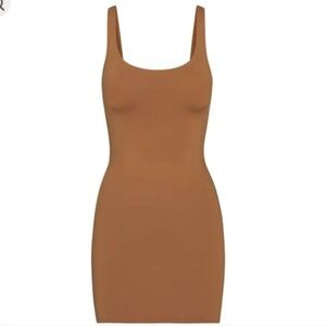 3X - Skims Swim Tank Dress - Almond